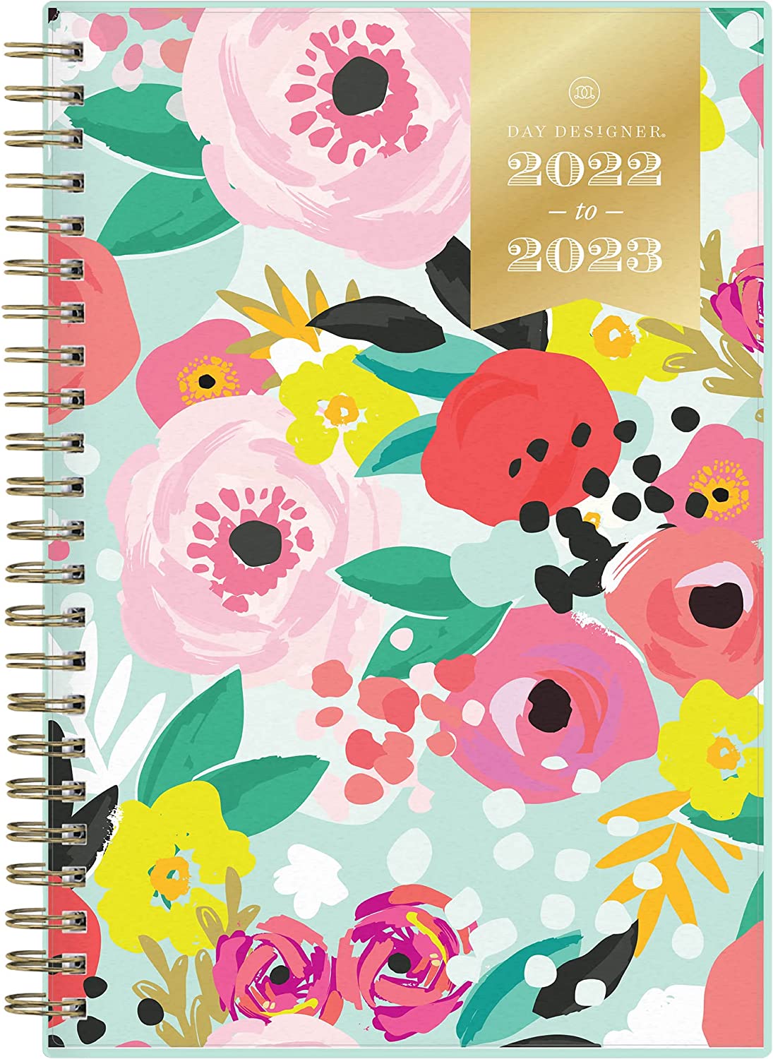 230816083213550_1 Day Designer for Blue Sky 2022-2023 Academic Year Weekly & Monthly Planner, 8.5" x 11", Frosted Cover, Wirebound, Secret Garden Mint (137896-A23) - Image 1